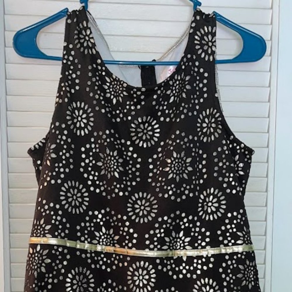 Justice Girl's Black & Silver Dress - Size 18 1/2